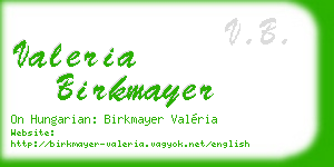 valeria birkmayer business card