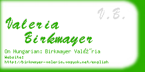 valeria birkmayer business card